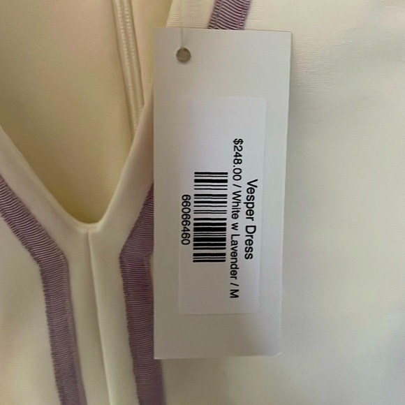 CK Bradley Dresses & Skirts - CK Bradley Vesper Dress, Size M, White w/ Lavender